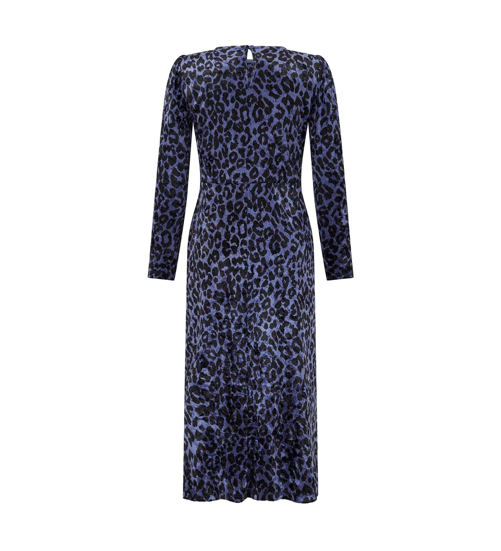 Abel Blue Leopard Velvet Dress - Image 6