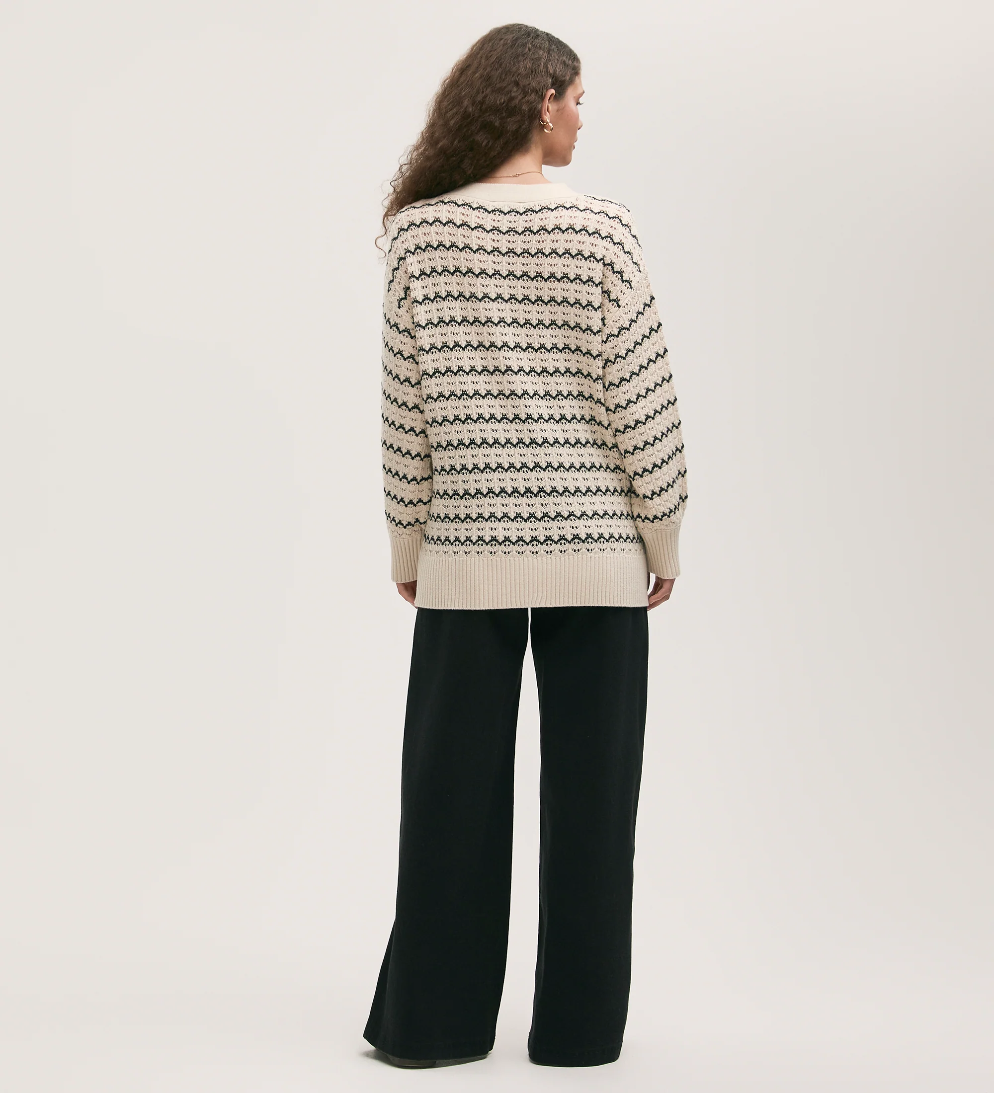 Alena Ivory Crochet Cardigan - Image 4