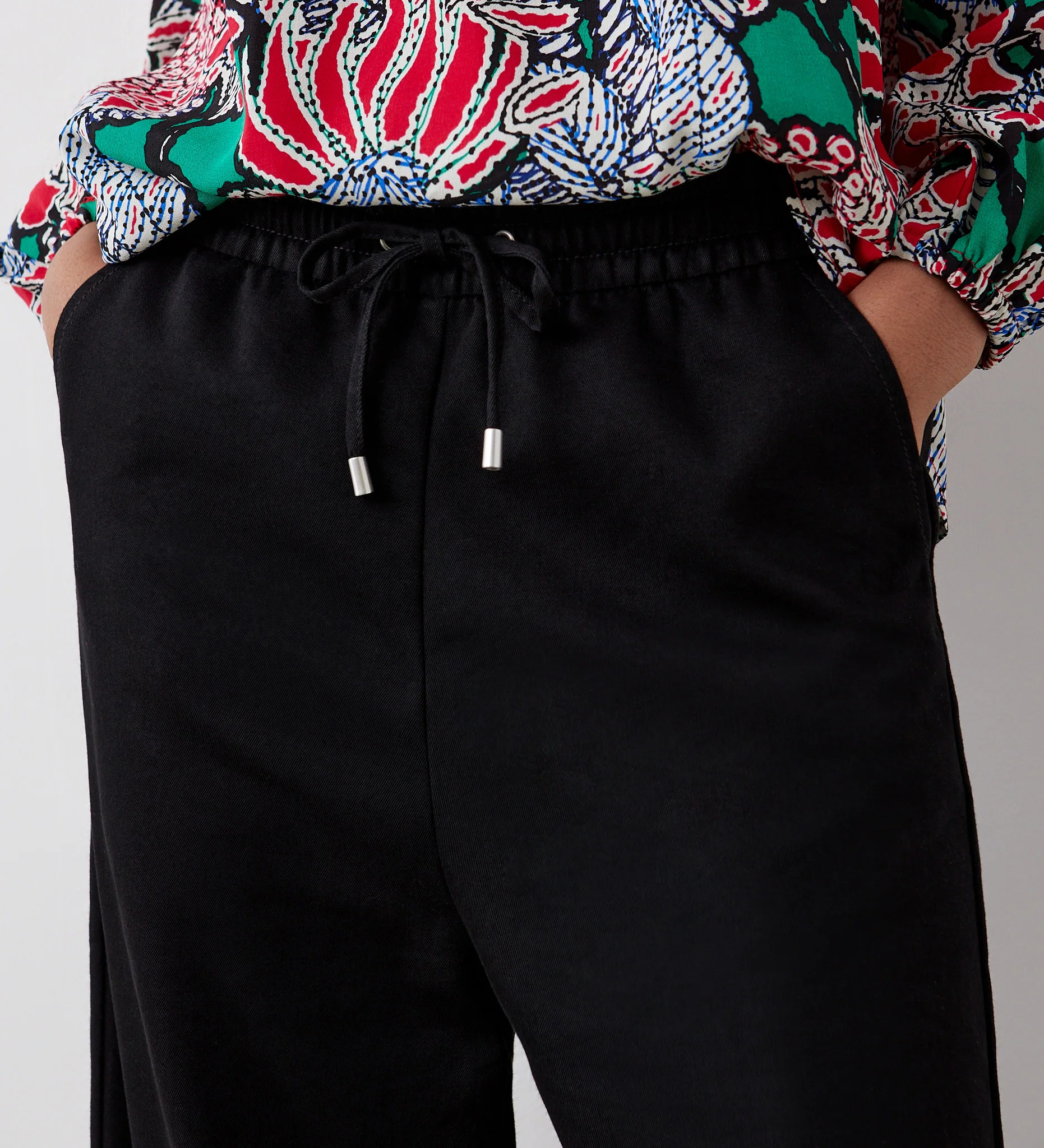 Dixie Black Denim Wide Leg Trousers - Image 3