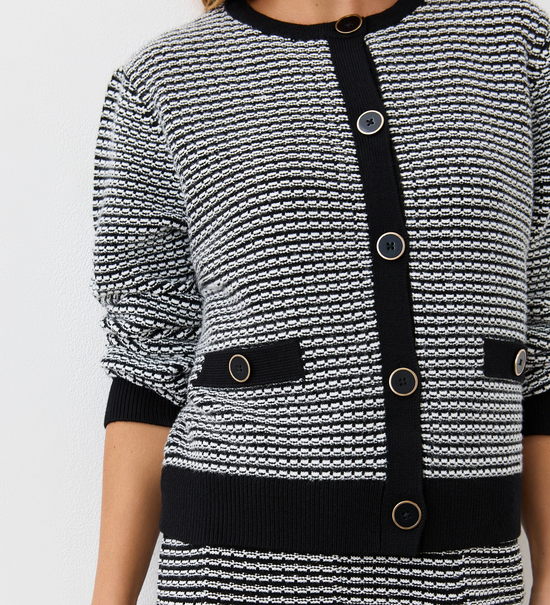 Emery Black Knitted Cardigan - Image 4