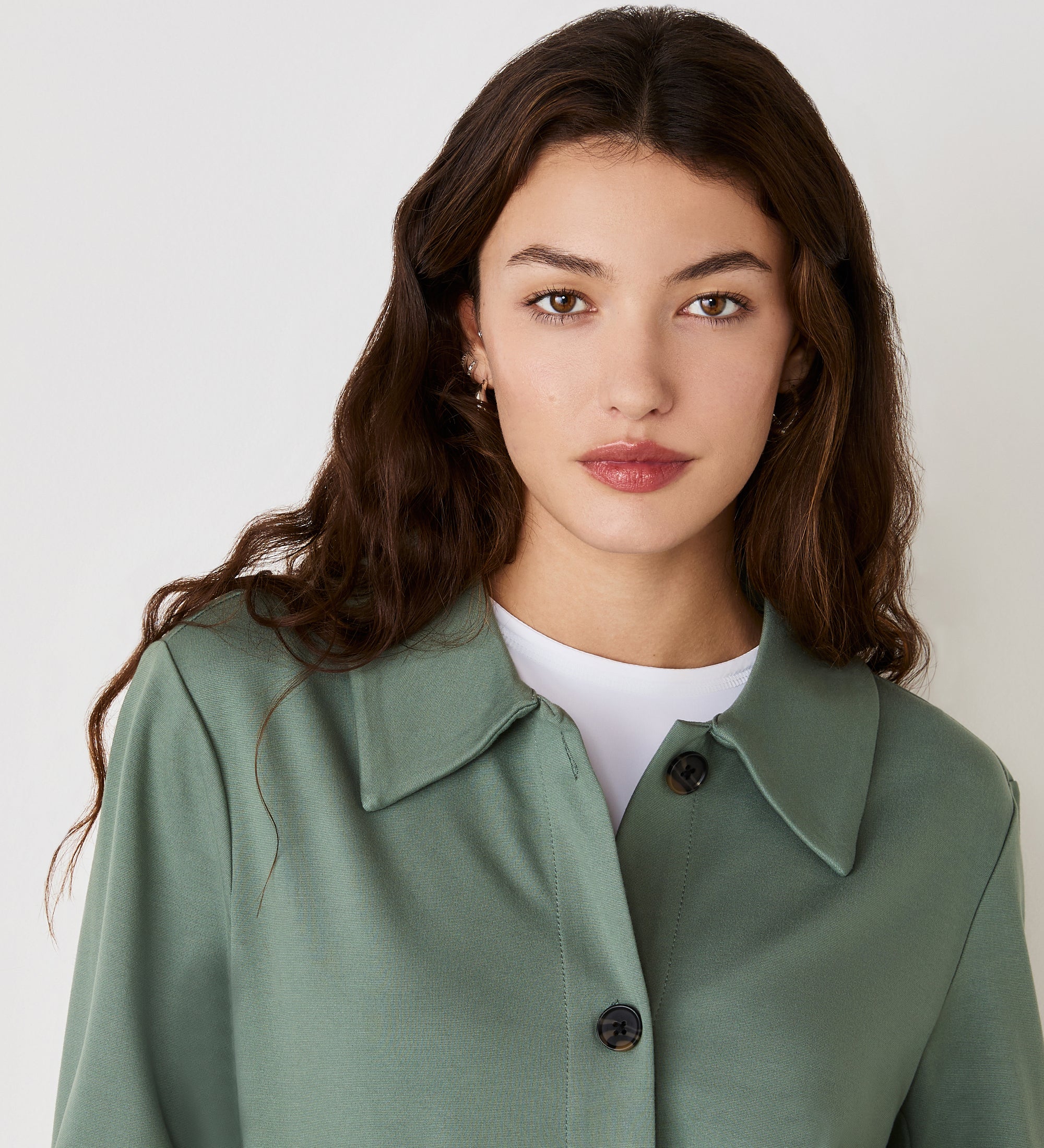 Enola Light Khaki Ponte Jersey Jacket - Image 3