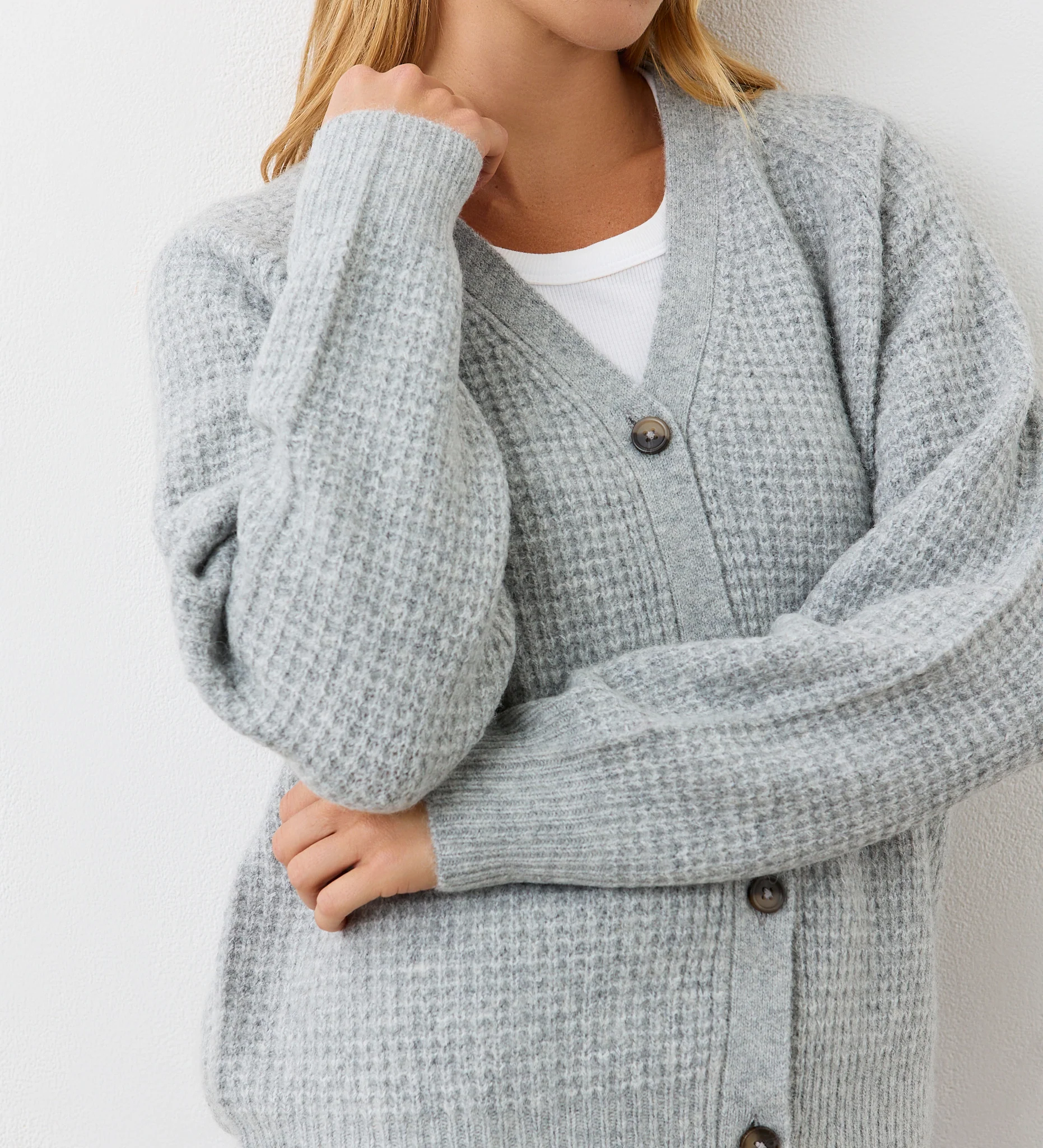 Etta Grey Marle Cardigan - Image 3