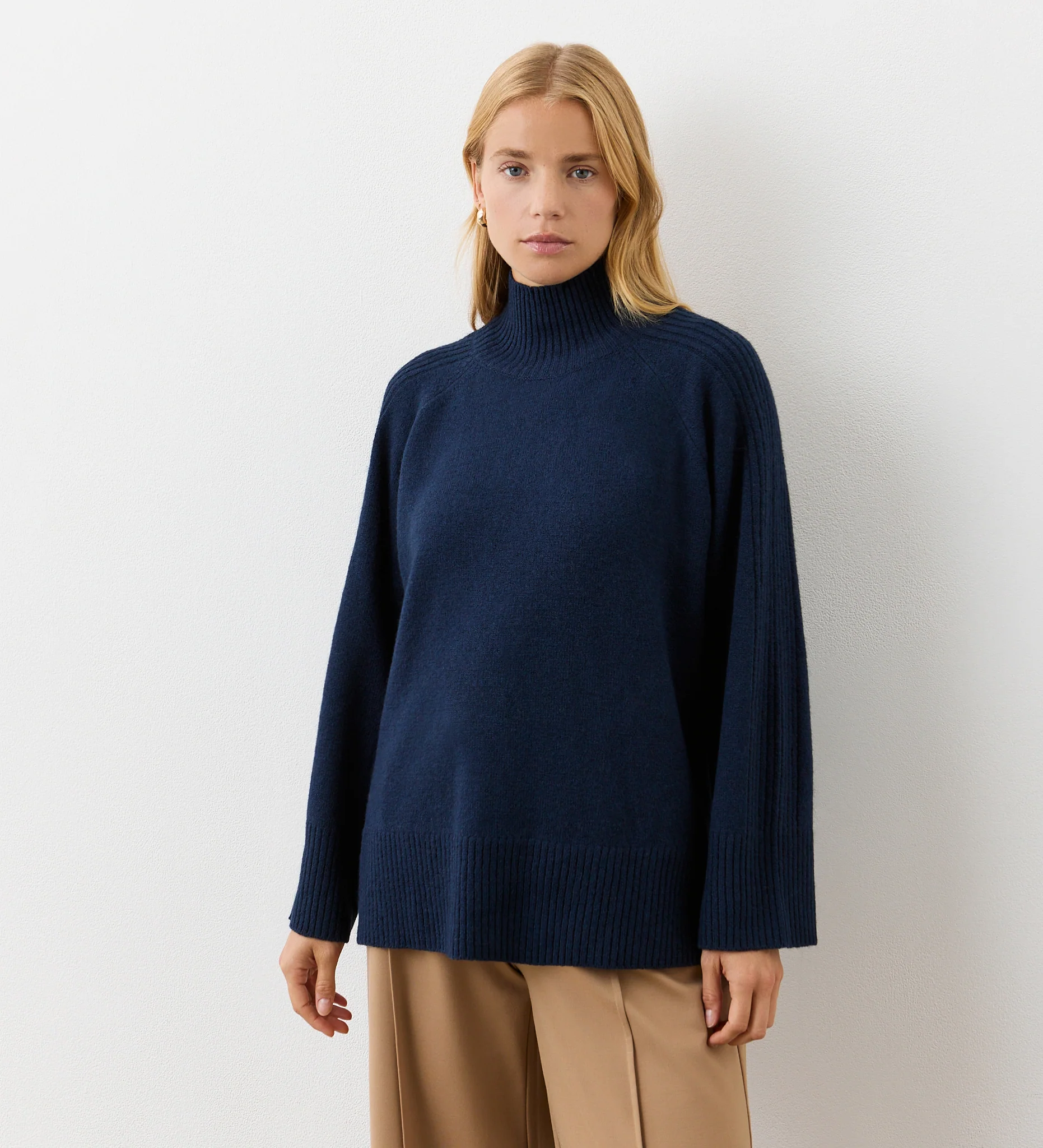 Melanie Navy Knitted Jumper - Image 3