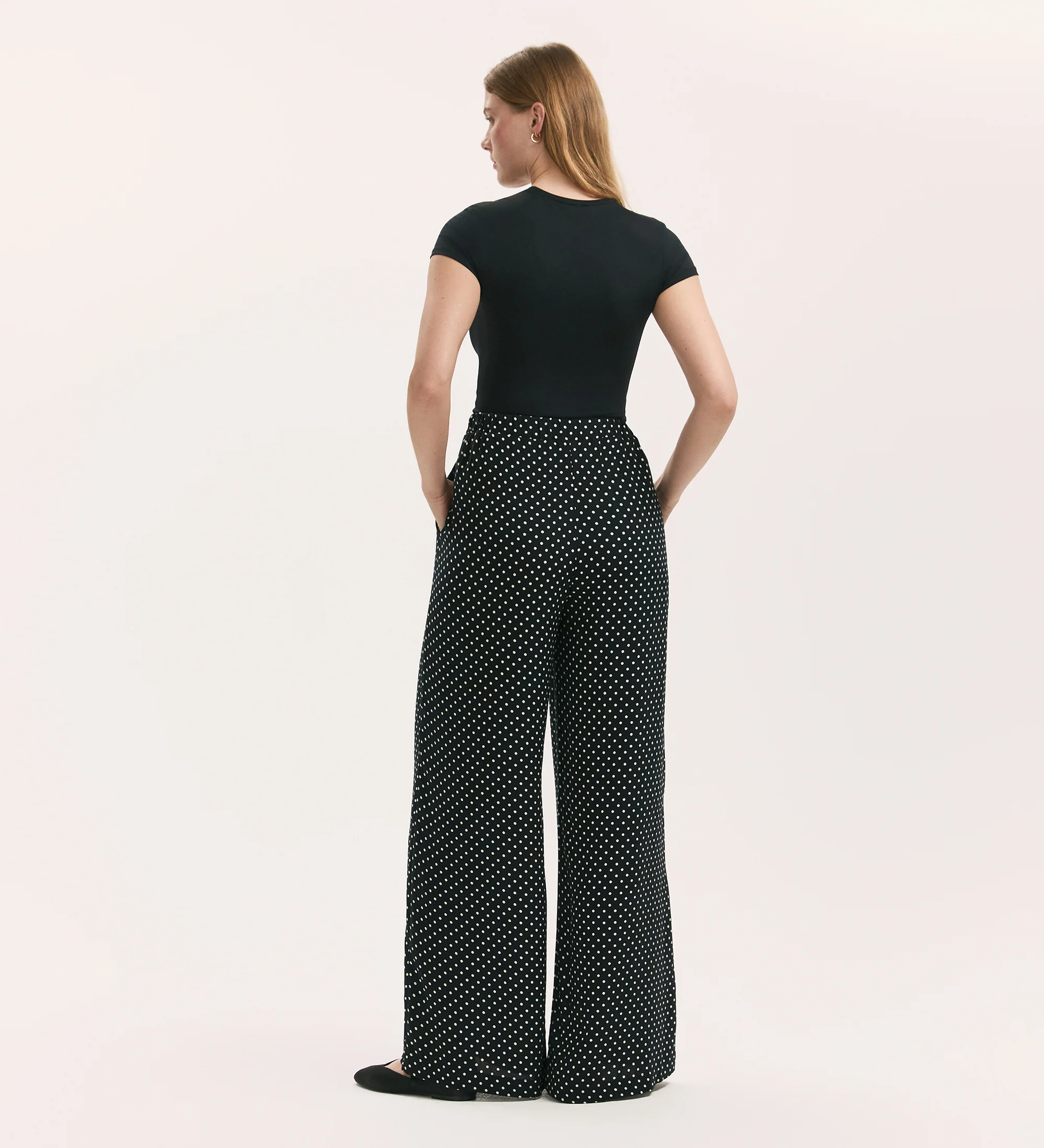 Nat Black Polka Dot Trousers - Image 5