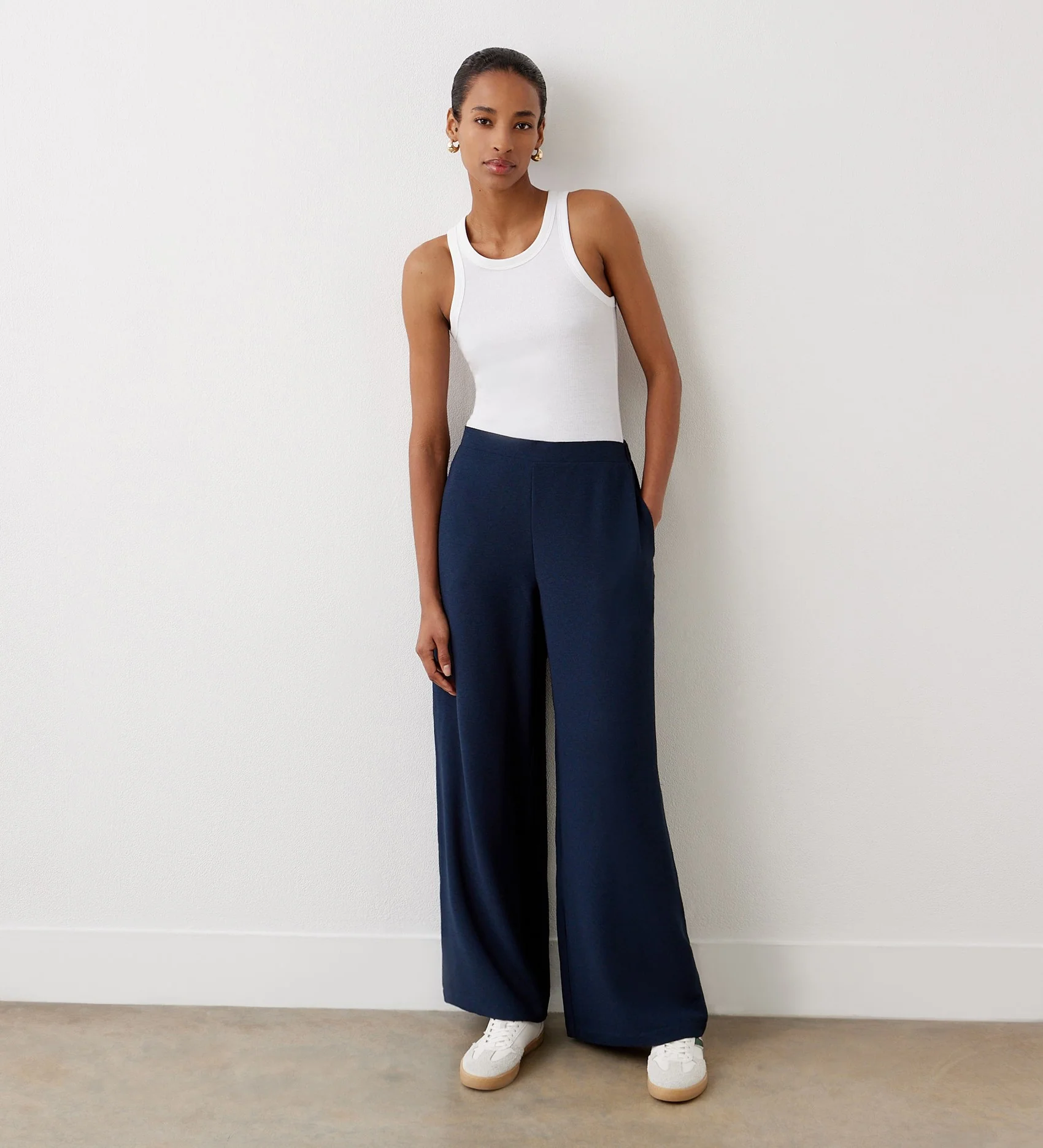 Nat Navy Trousers - Image 3