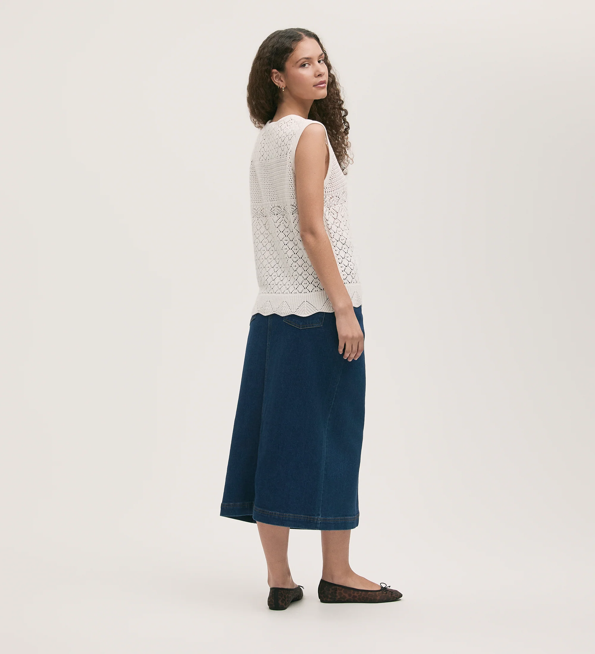 Porsha Ivory Crochet Vest - Image 3