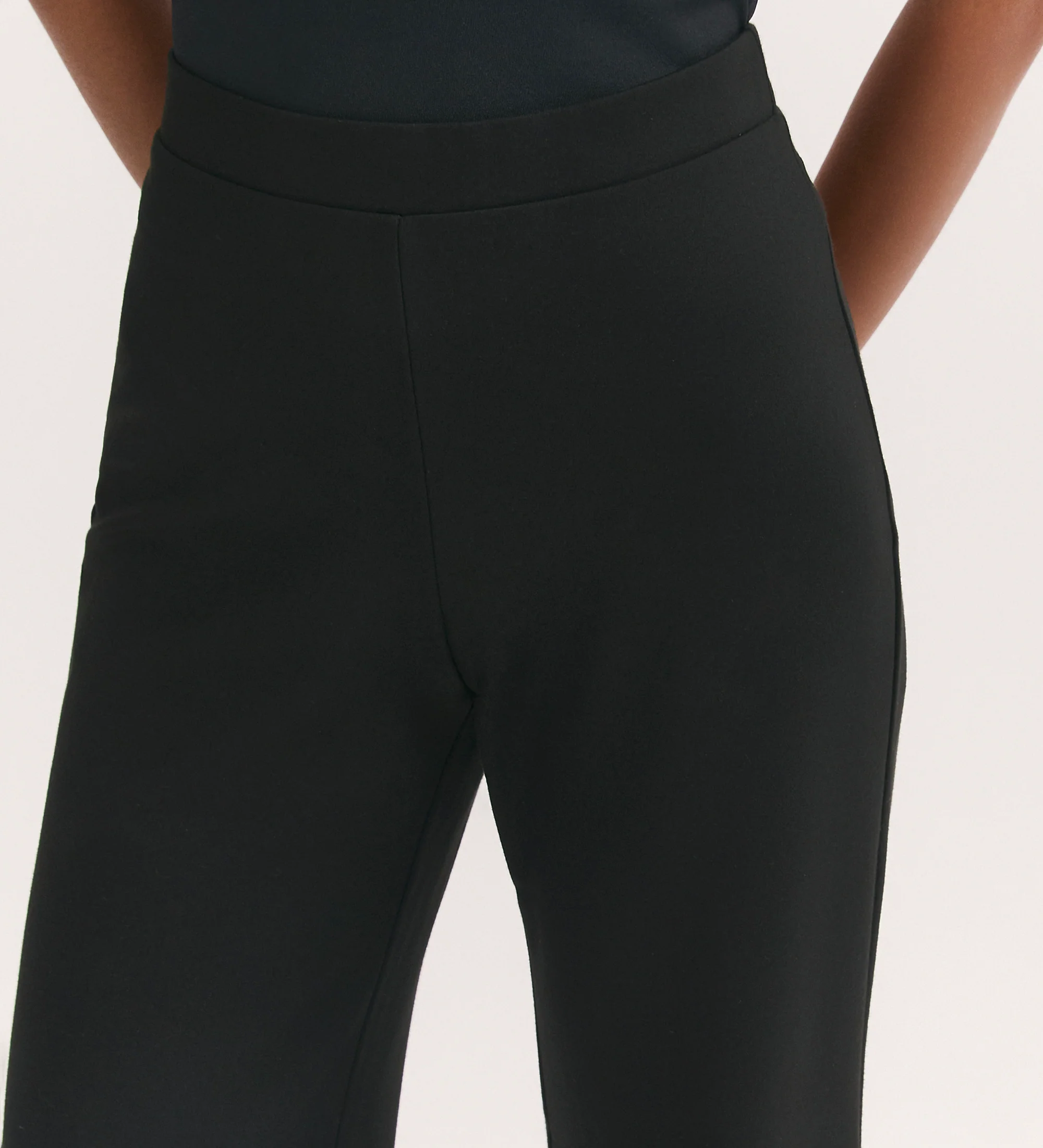 Reyna Black Ponte Jersey Wide Leg Trousers - Image 3