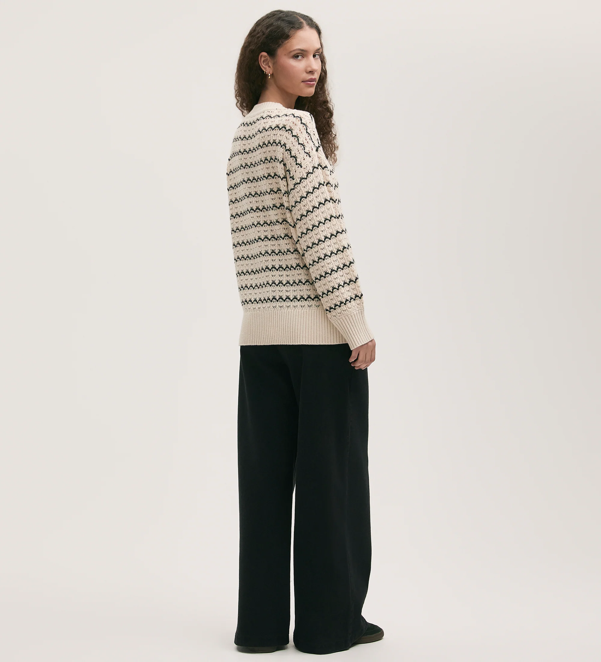 Sansa Ivory Crochet Jumper - Image 4