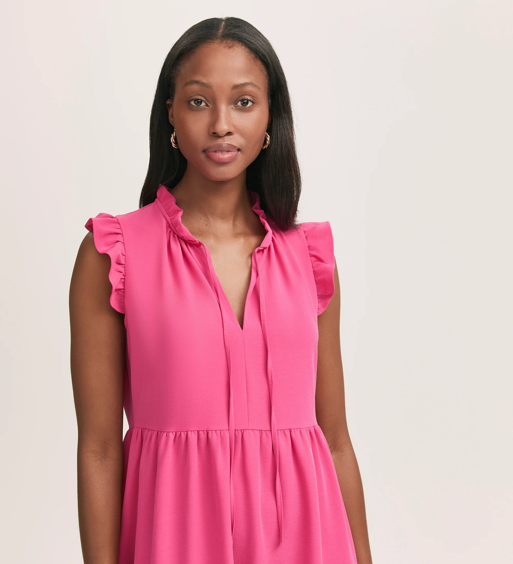Scout Fuchsia Pink Crepe Midi Dress - Image 3