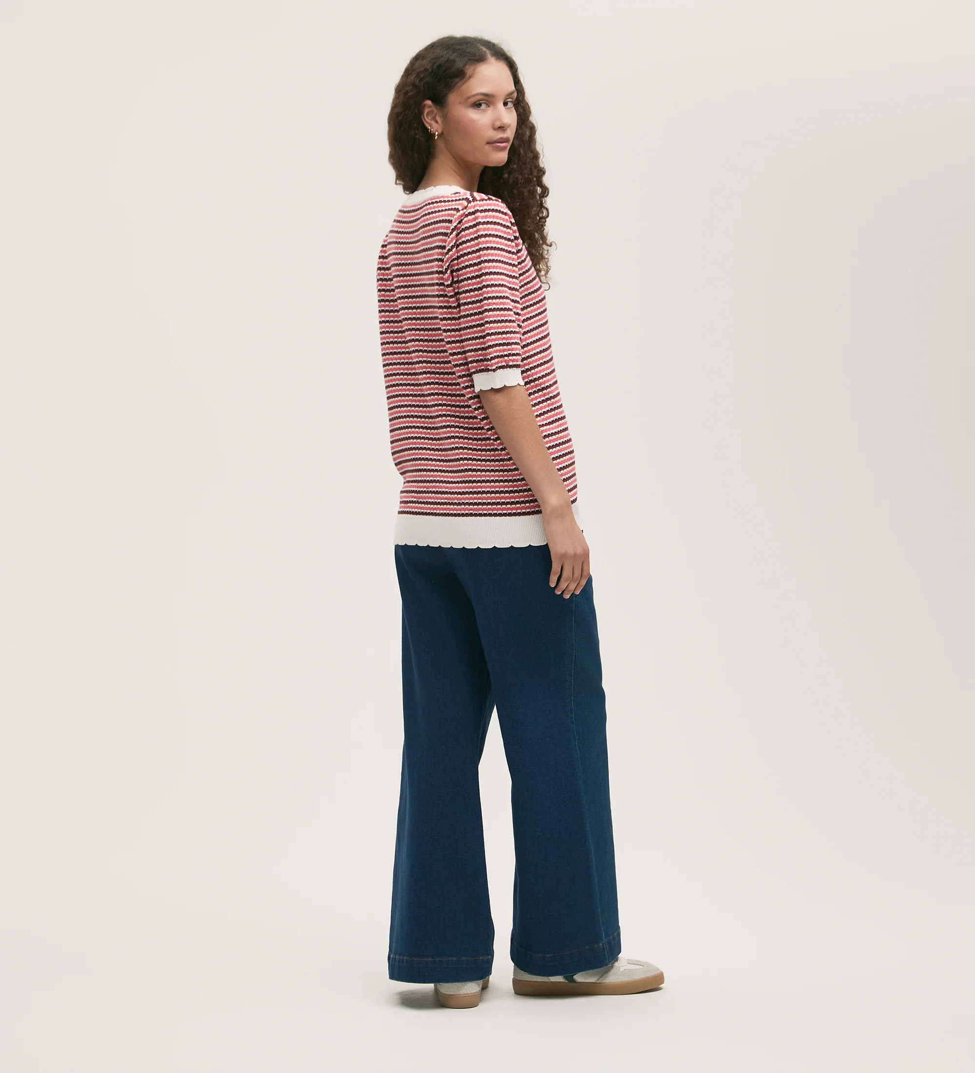 Willa Pink Stripe Cardigan - Image 4